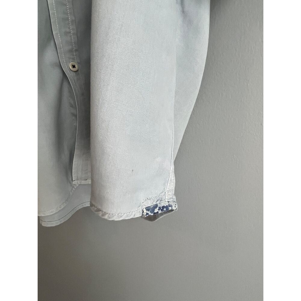 Tommy Bahama Jeans Coastal Grandpa Sage Grey Roll-Sleeve Shirt Mens XL Resort - Picture 5 of 9